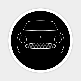 Nissan Figaro classic car white outline graphic Magnet